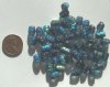 50 9x6mm Montana Blue AB Ridged Oval Nuggets 